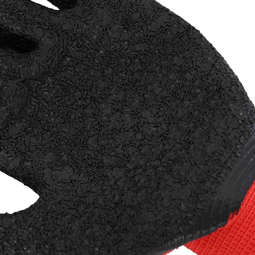 Guanti da Lavoro 24 pcs Rosso e Nero 8 / m | homemem39