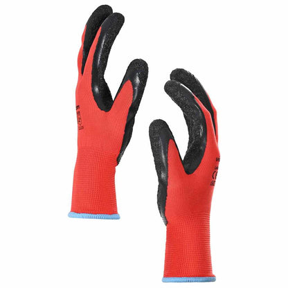 Guanti da Lavoro 24 pcs Rosso e Nero 9 / l