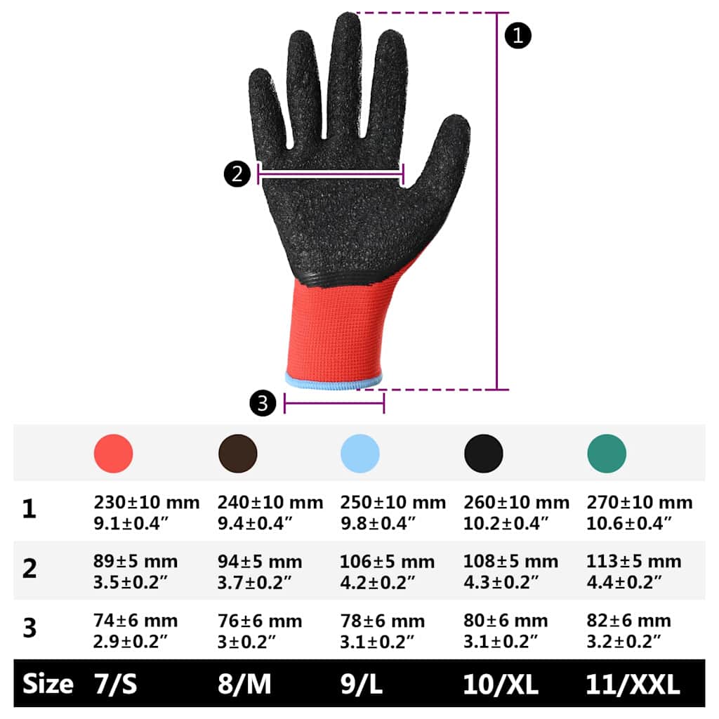 Guanti da Lavoro 24 pcs Rosso e Nero 9 / l | homemem39
