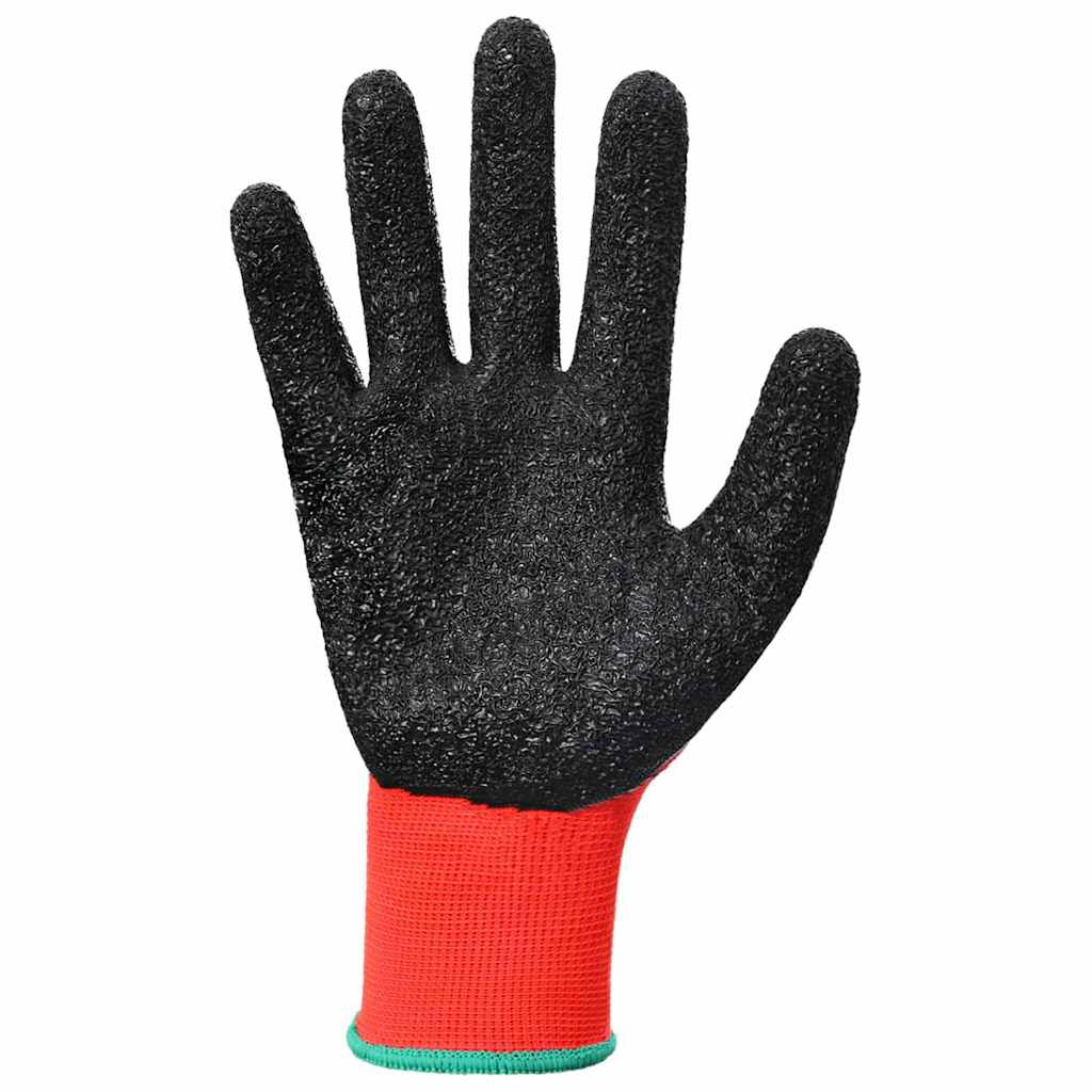 Guanti da Lavoro 12 pcs Rosso e Nero 11 / XXL | homemem39