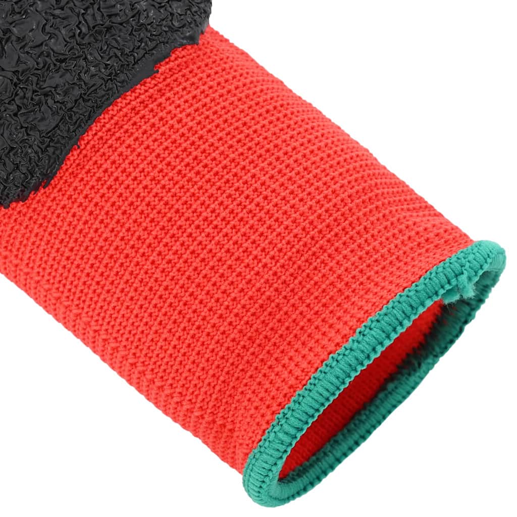 Guanti da Lavoro 24 pcs Rosso e Nero 11 / XXL | homemem39