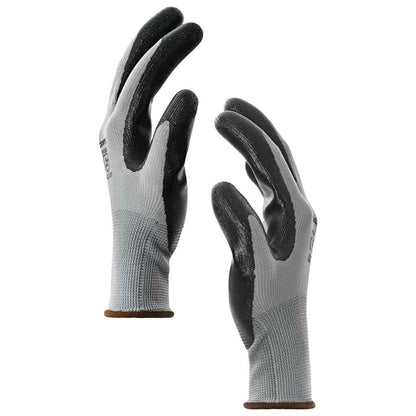 Guanti da Lavoro 12 pcs Grigio e Nero 8 / m Poliestere | homemem39