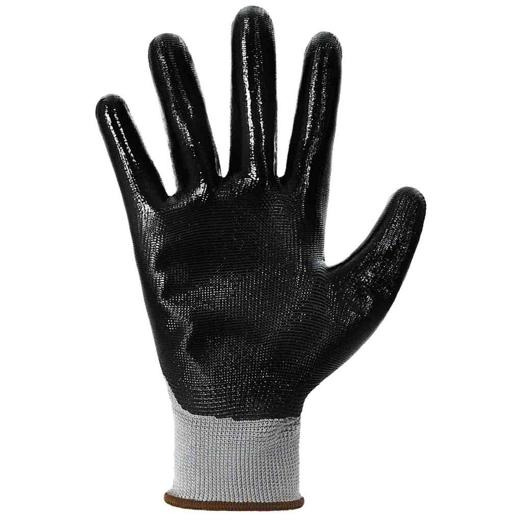 Guanti da Lavoro 24 pcs Grigio e Nero 8 / m Poliestere | homemem39