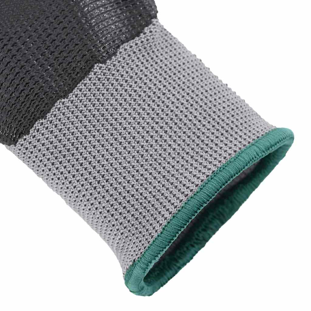 Guanti da Lavoro 12 pcs Grigio e Nero 11 / XXL Poliestere | homemem39