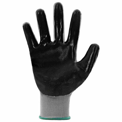Guanti da Lavoro 24 pcs Grigio e Nero 11 / XXL Poliestere | homemem39