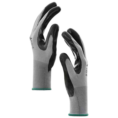 Guanti da Lavoro 24 pcs Grigio e Nero 11 / XXL Poliestere | homemem39