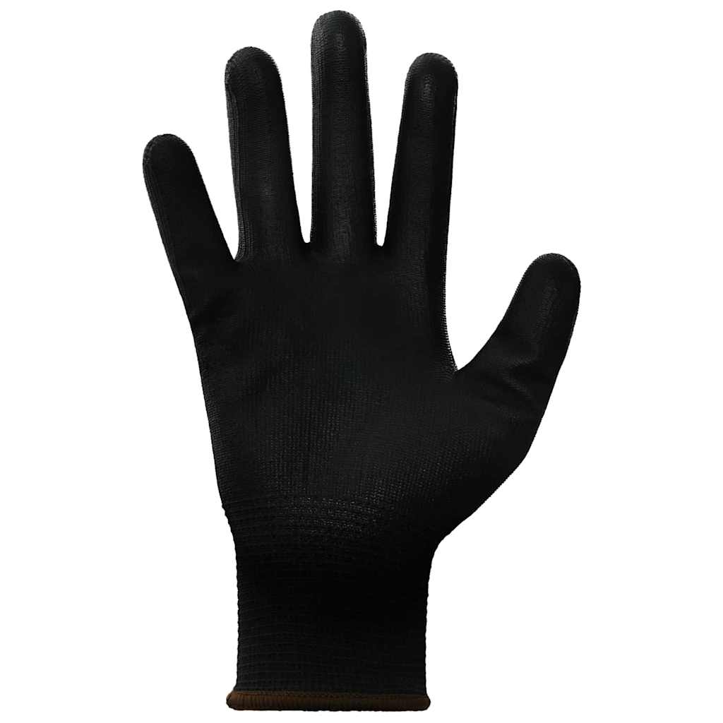 Guanti da Lavoro 12 pcs Nero 8 / m Poliestere | homemem39