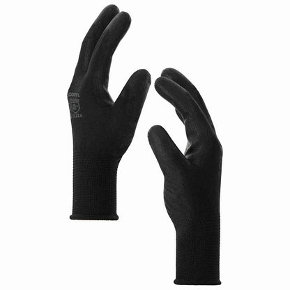 Guanti da Lavoro 12 pcs Nero 10 / xl Poliestere | homemem39
