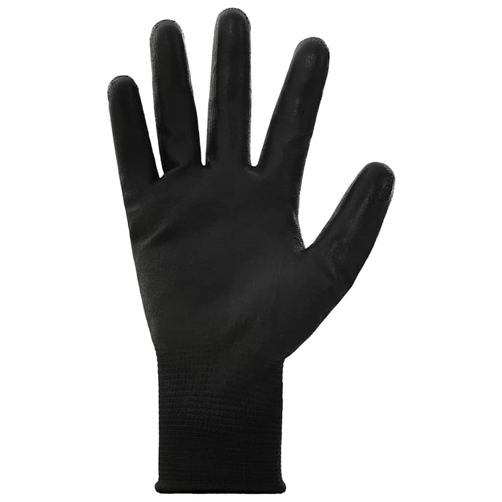 Guanti da Lavoro 24 pcs Nero 10 / xl Poliestere | homemem39