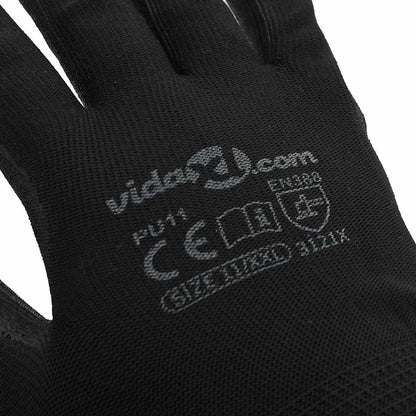 Guanti da Lavoro 24 pcs Nero 11 / XXL Poliestere | homemem39