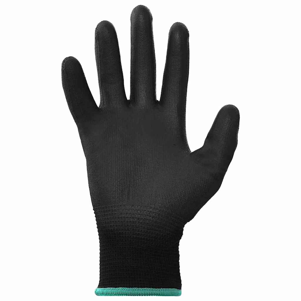 Guanti da Lavoro 24 pcs Nero 11 / XXL Poliestere | homemem39