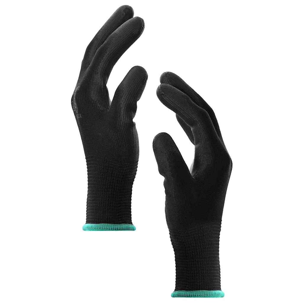 Guanti da Lavoro 24 pcs Nero 11 / XXL Poliestere | homemem39
