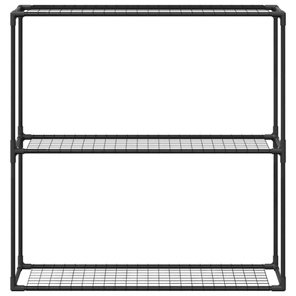 Supporto per piante a 3 livelli Nero 100 x 32 x 102 cm Acciaio