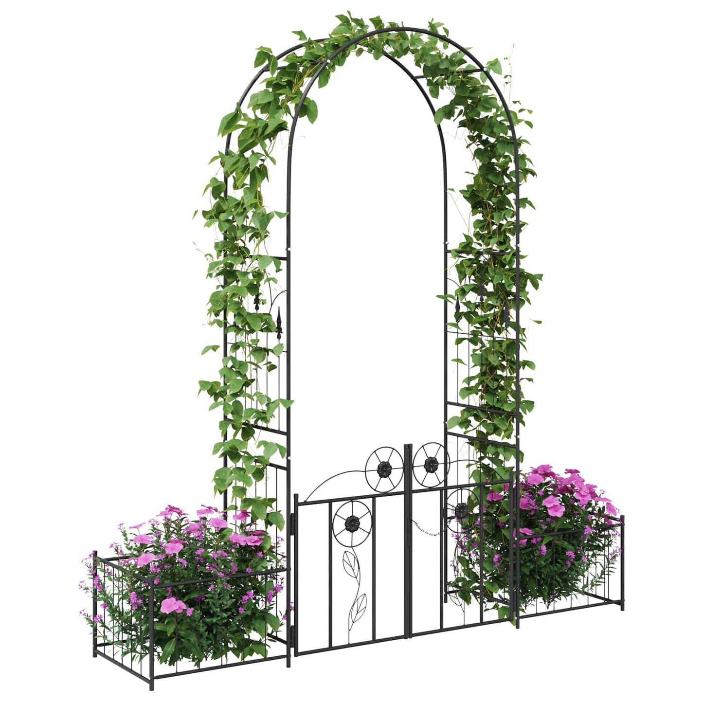 Arco da Giardino con blocco Nero 203 x 50 x 218 cm