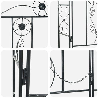 Arco da Giardino Tinta unita Nero 115 x 37 x 226 cm