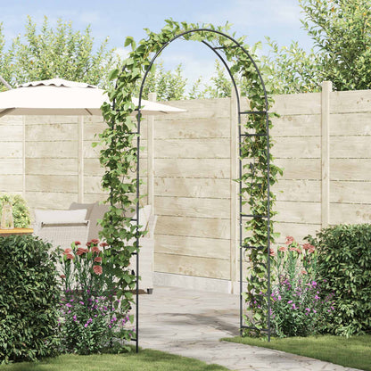Arco da Giardino Floreale Nero 115 x 37 x 231 cm