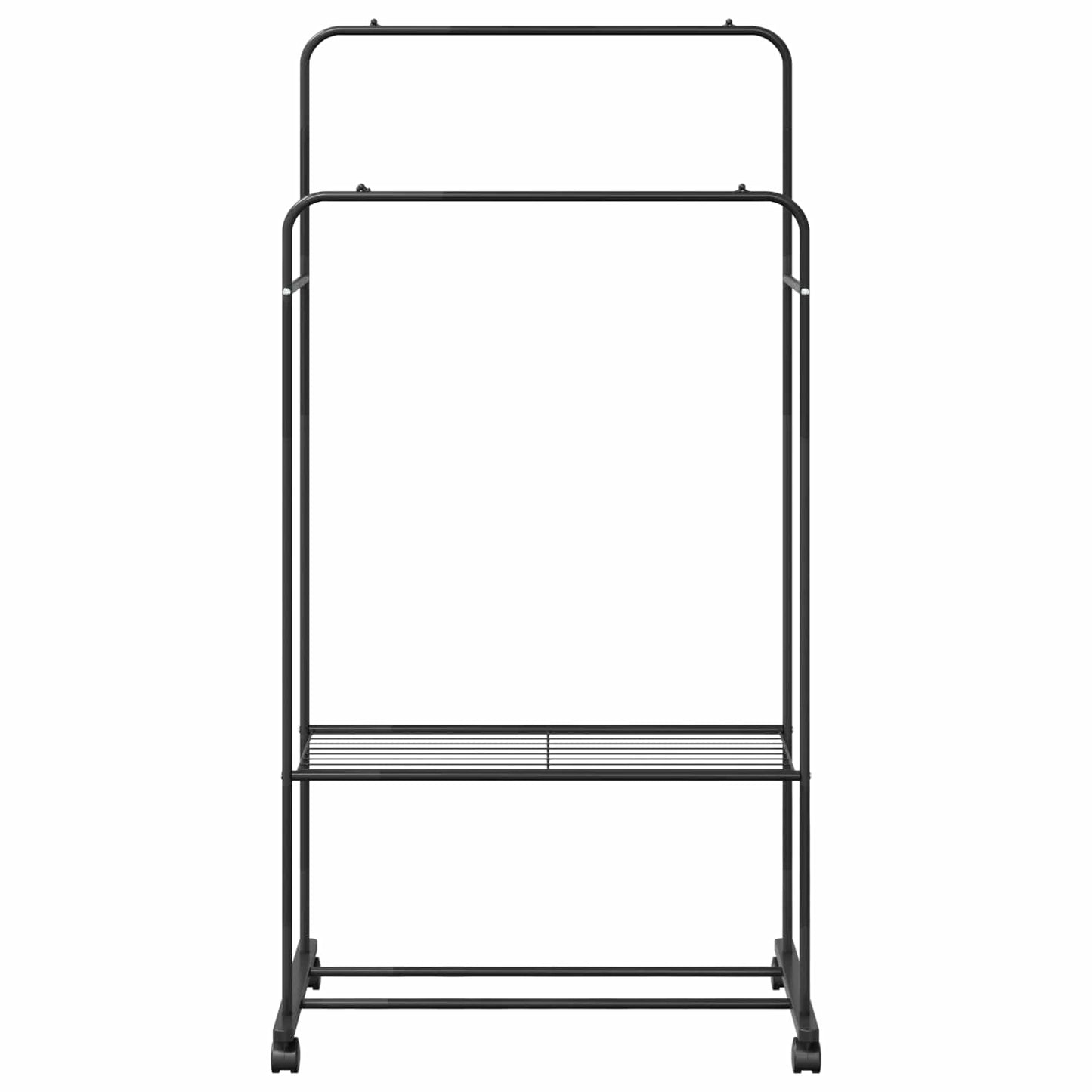 Stendibiancheria con lo scaffale Nero 80 x 53 x 156 cm