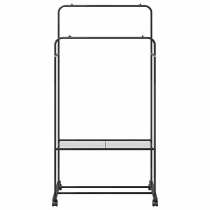 Stendibiancheria con lo scaffale Nero 80 x 53 x 156 cm