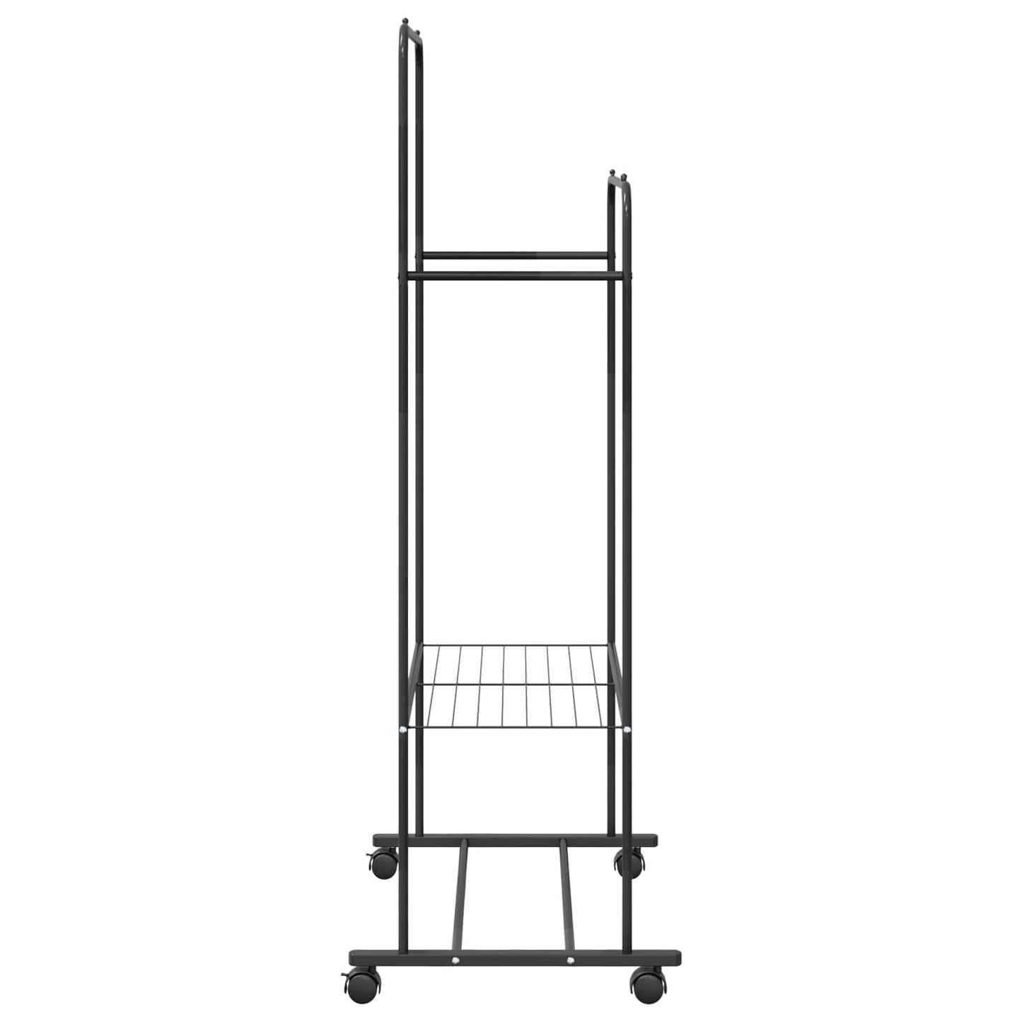 Stendibiancheria con lo scaffale Nero 80 x 53 x 156 cm