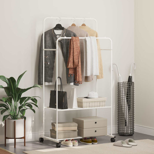 Stendibiancheria con lo scaffale Bianco 80 x 53 x 156 cm