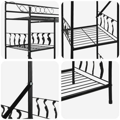 Armadio Aperto con lo scaffale Nero 101 x 43 x 188 cm Acciaio | homemem39