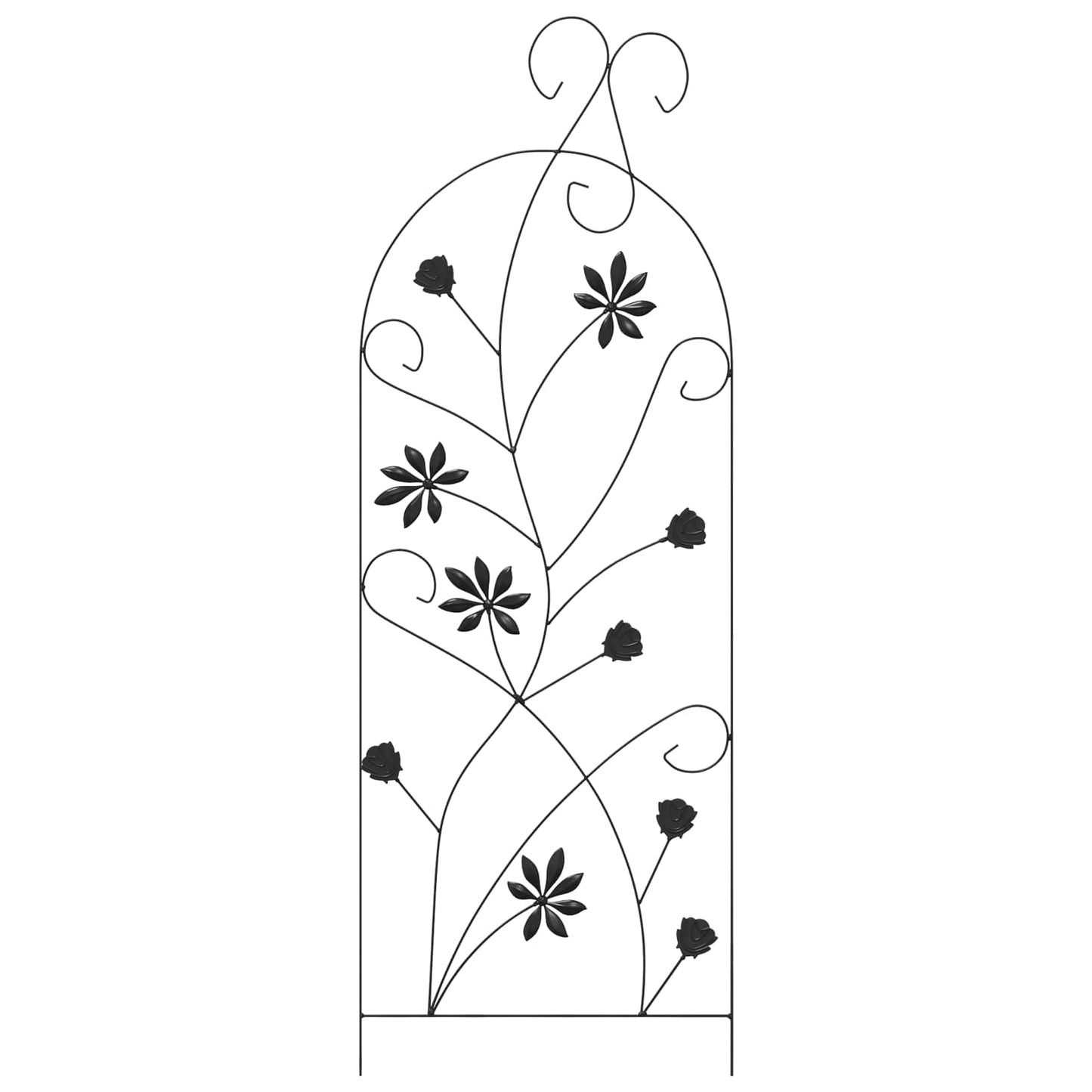 Recinzione per Giardino 3 pcs Nero 112 x 40 cm Acciaio