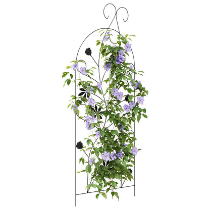 Recinzione per Giardino 3 pcs Nero 112 x 40 cm Acciaio