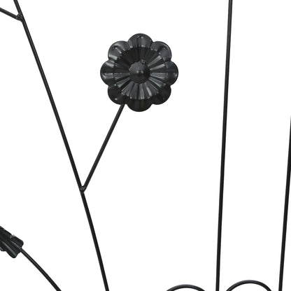 Recinzione per Giardino 3 pcs Nero 112 x 40 cm Acciaio