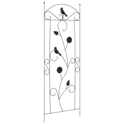 Recinzione per Giardino 3 pcs Nero 112 x 40 cm Acciaio