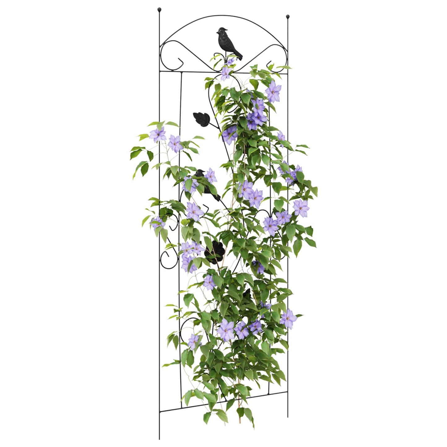 Recinzione per Giardino 3 pcs Nero 112 x 40 cm Acciaio