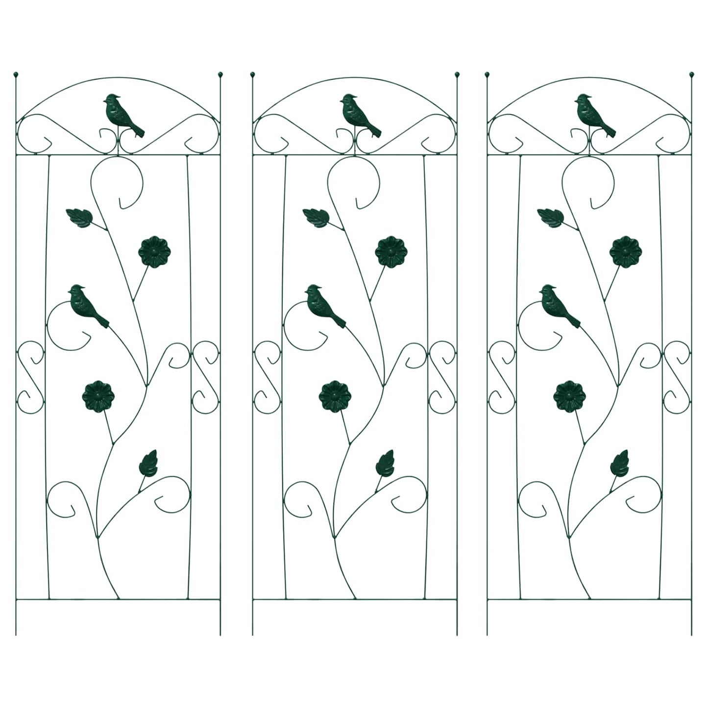 Recinzione per Giardino 3 pcs Verde 112 x 40 cm Acciaio