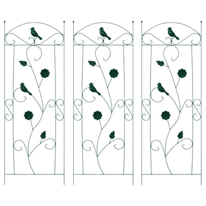 Recinzione per Giardino 3 pcs Verde 112 x 40 cm Acciaio