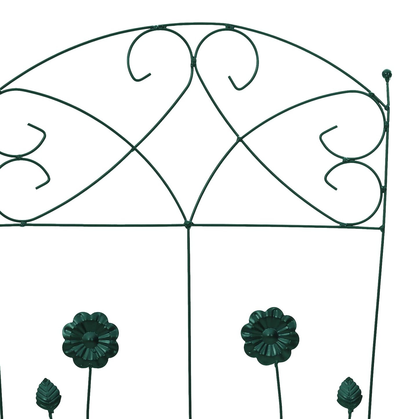 Recinzione per Giardino 3 pcs Verde 112 x 40 cm Acciaio