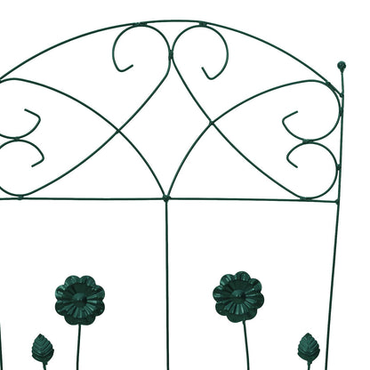 Recinzione per Giardino 3 pcs Verde 112 x 40 cm Acciaio