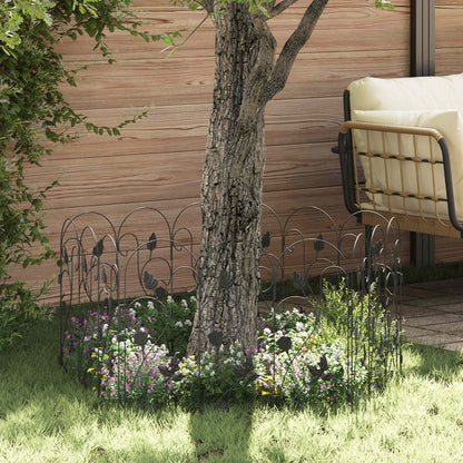 Recinzione per Giardino Traliccio Nero 307 x 54,5 x 0,3 cm