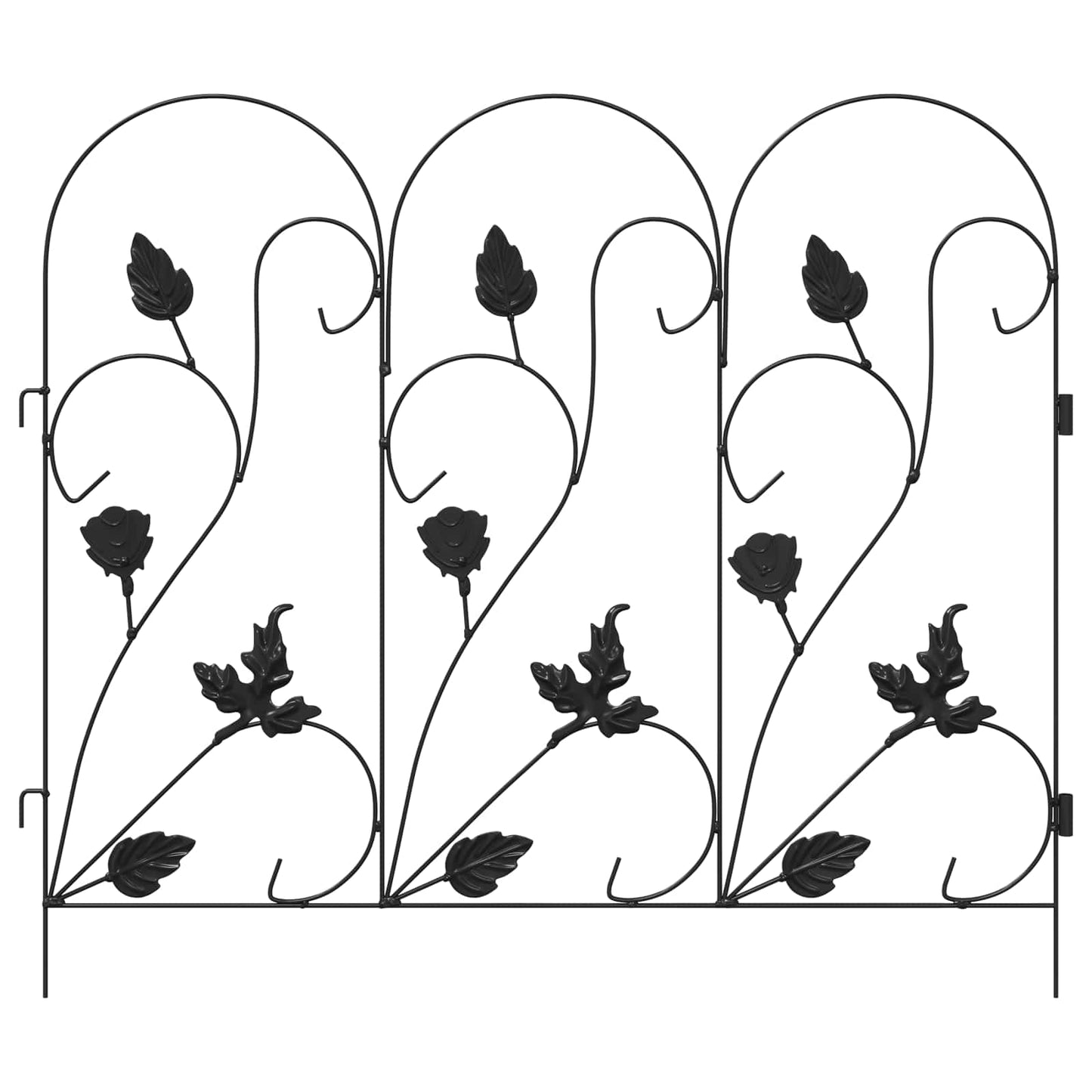 Recinzione per Giardino Traliccio Nero 307 x 54,5 x 0,3 cm