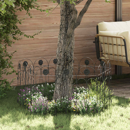 Recinzione per Giardino Traliccio Nero 305,5 x 55,5 x 0,3 cm