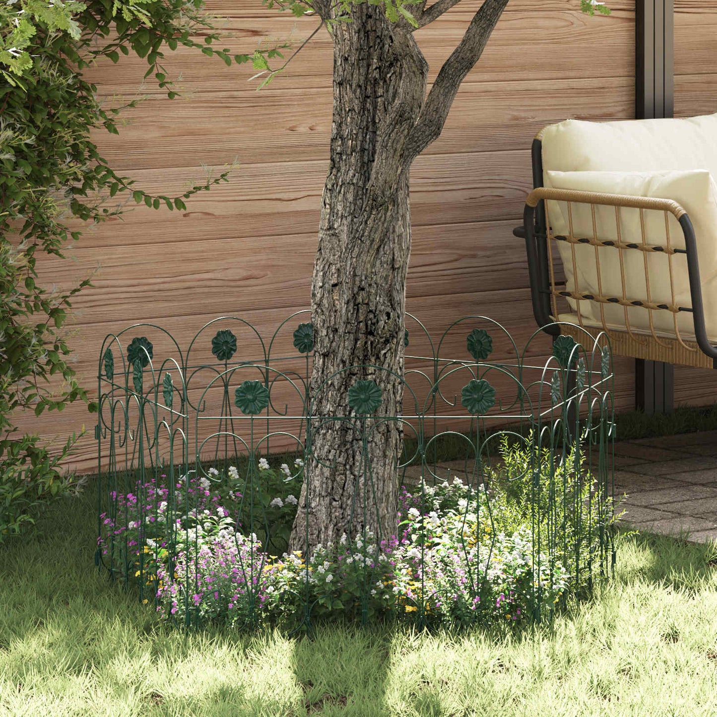 Recinzione per Giardino Traliccio Verde 305,5 x 55,5 x 0,3 cm