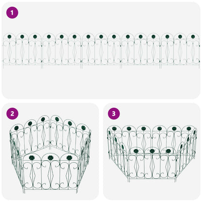 Recinzione per Giardino Traliccio Verde 305,5 x 55,5 x 0,3 cm