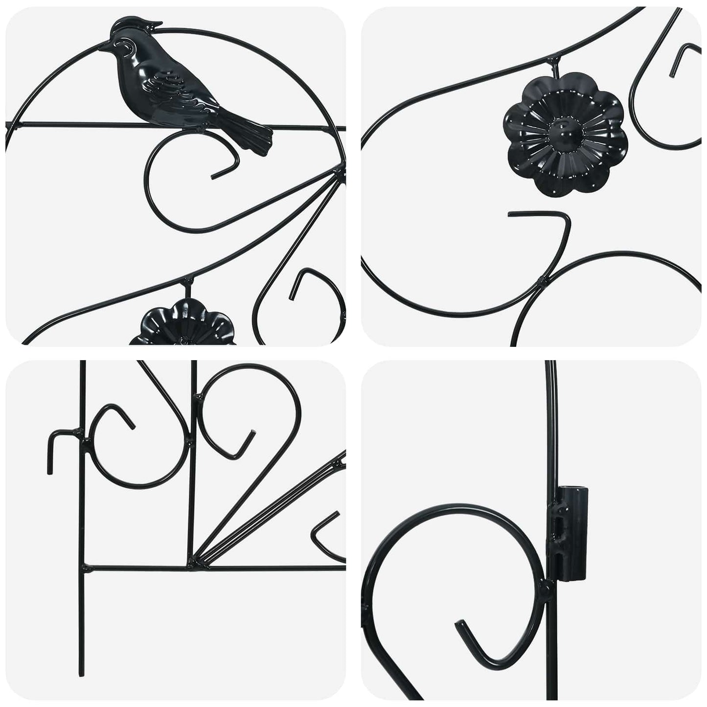 Recinzione per Giardino Traliccio Nero 308,5 x 54,5 x 0,3 cm