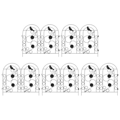 Recinzione per Giardino Traliccio Nero 308,5 x 54,5 x 0,3 cm