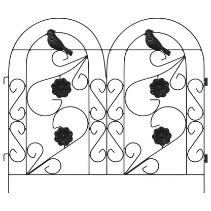 Recinzione per Giardino Traliccio Nero 308,5 x 54,5 x 0,3 cm