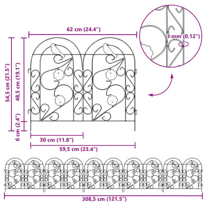 Recinzione per Giardino Traliccio Verde 308,5 x 54,5 x 0,3 cm