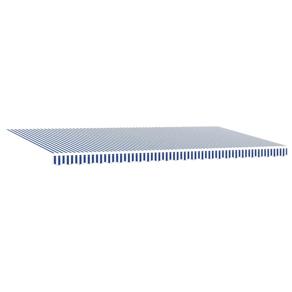 Tenda Retrattile con Blu e bianco 6 x 3 m Tessuto e metallo