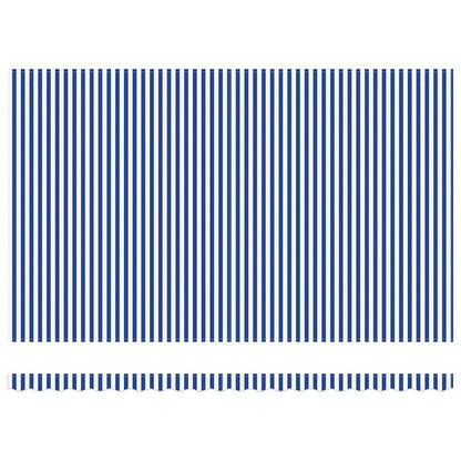 Tenda Retrattile con Blu e bianco 4.5 x 3 m Tessuto e metallo