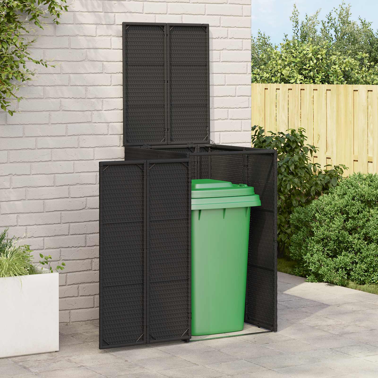 Cassa per Spazzatura Nero 65 x 80 x 115 cm Polietilene | homemem39