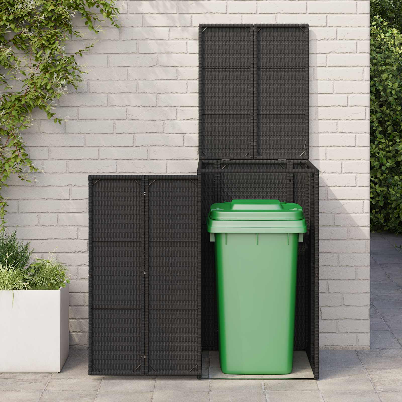 Cassa per Spazzatura Nero 65 x 80 x 115 cm Polietilene | homemem39