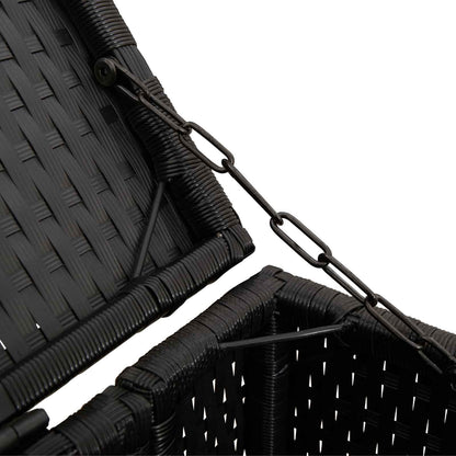 Cassa per Spazzatura 2 pcs Nero 130 x 80 x 115 cm Polietilene | homemem39