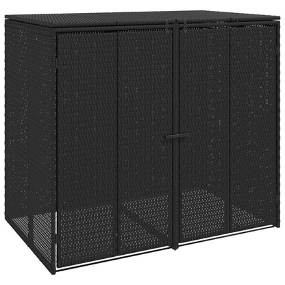 Cassa per Spazzatura 2 pcs Nero 130 x 80 x 115 cm Polietilene | homemem39