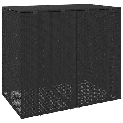 Cassa per Spazzatura 2 pcs Nero 130 x 80 x 115 cm Polietilene | homemem39